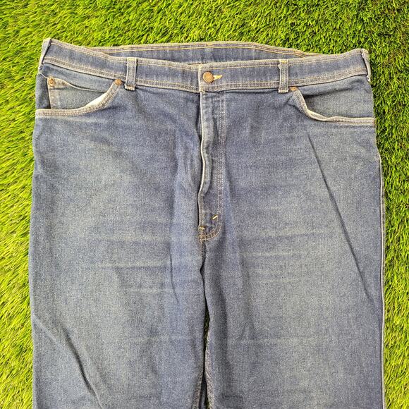 Vintage LEVIS With-A-Skosh Jeans 38x30 Dark-Wash Whiskered - Picture 12 of 16